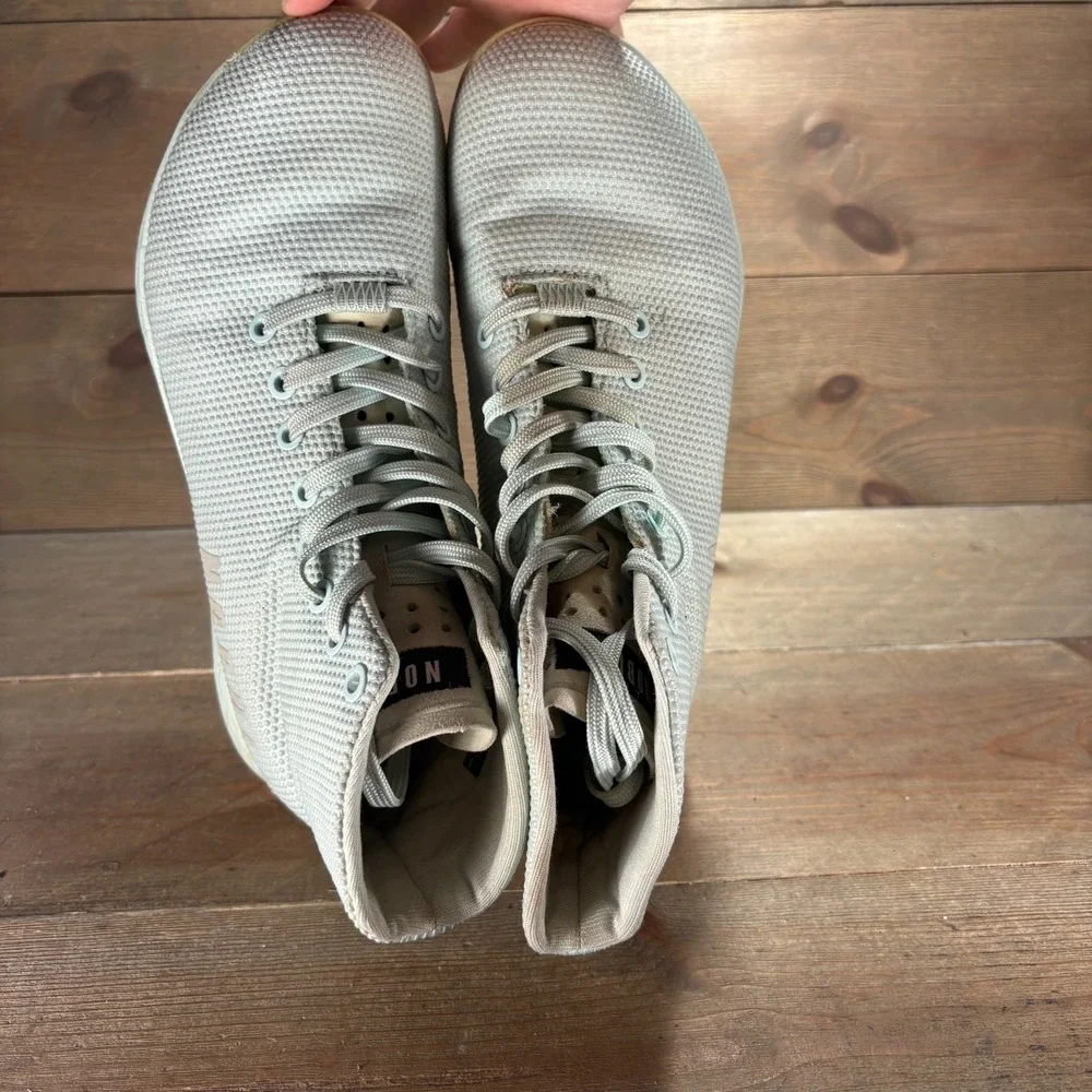 NOBULL High Top Trainer Womens size 9 shoes Mint Knit Lace Up Training sneakers